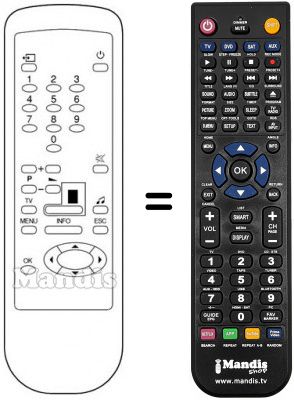 Télécommande équivalente DSB 9800 (ver. 2)